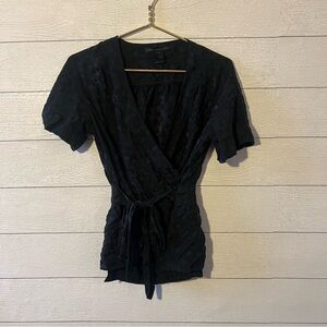 Marc By Marc Jacobs Black Wrap Blouse